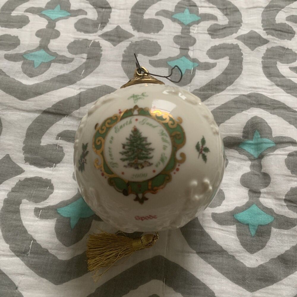 Spode Millennium Christmas Tree 2000 Ball Porcelain Ornament